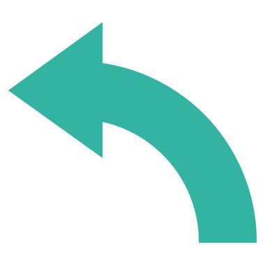 Döndürme sol düz vektör simgesi