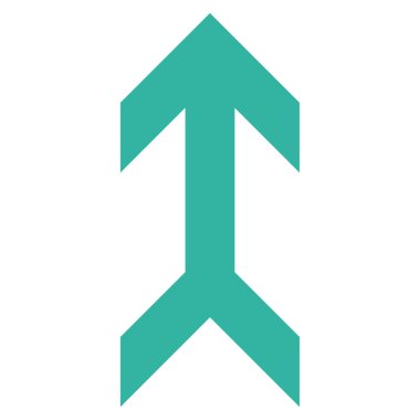 Düz vektör simge yukarı ok