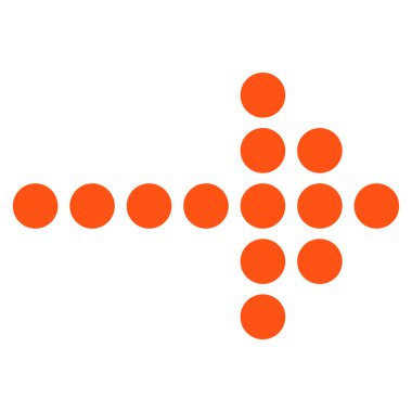 Düz vektör simgesi sağ noktalı ok