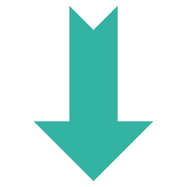 Düz vektör simgesi aşağı ok