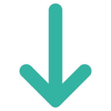 Düz vektör simgesi aşağı ok