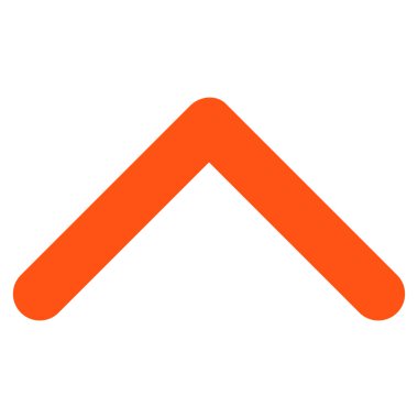 Yön yukarı düz vektör simgesi