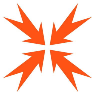 Sıkıştırma OK düz vektör simgesi