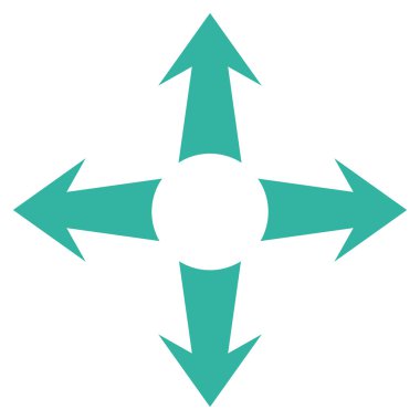 Oklar düz vektör simgesini genişletin