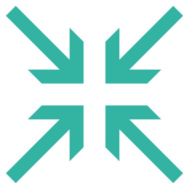 Oklar düz vektör simge collide