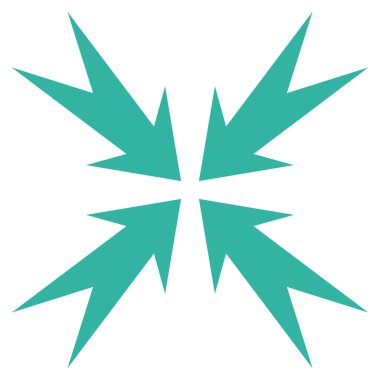 Sıkıştırma OK düz vektör simgesi