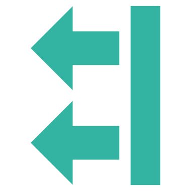 Sol düz vektör simge getir