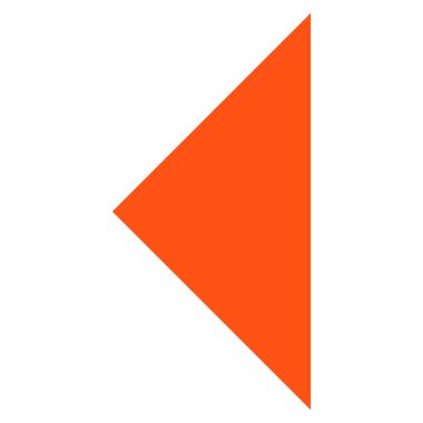 Ok ucu sol düz vektör simgesi