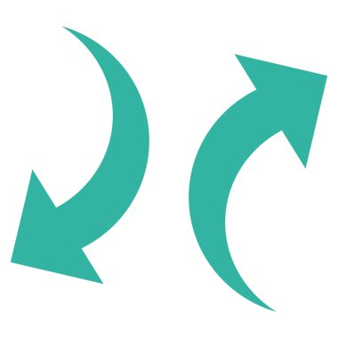 Vektör simge Exchange oklar düz