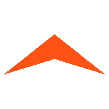 Ok ucu kadar düz vektör simgesi