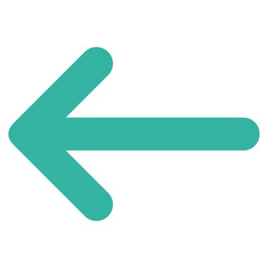 Ok sol düz vektör simgesi