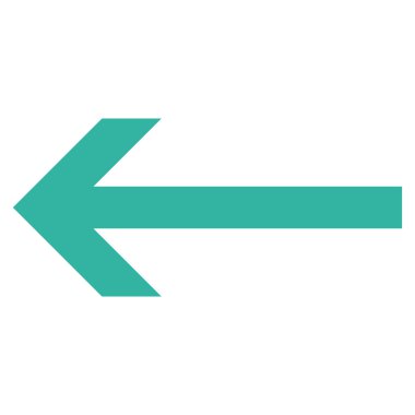 Ok sol düz vektör simgesi