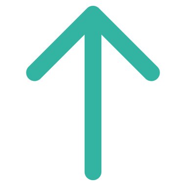 Düz vektör simge yukarı ok