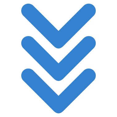 Düz vektör simgesi aşağı çift ok ucu