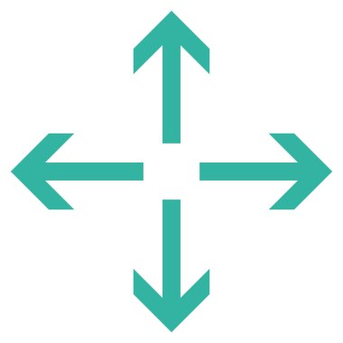 Oklar düz vektör simgesini genişletin