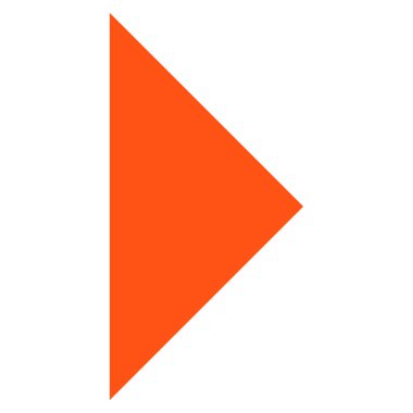 Ok ucu sağ düz vektör simgesi