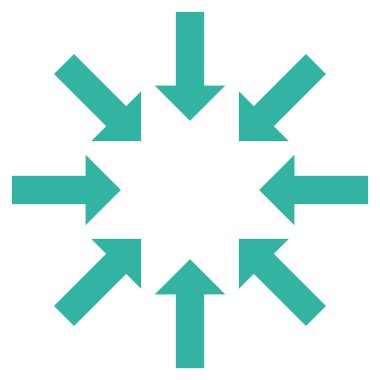 Daraltma okları düz vektör simgesi