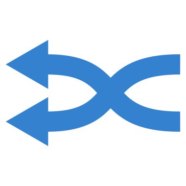 Shuffle oklar sol düz vektör simgesi