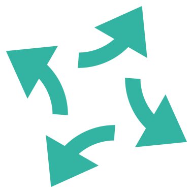 Santrifüj oklar düz vektör simgesi