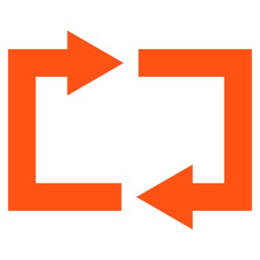 Vektör simge Exchange oklar düz