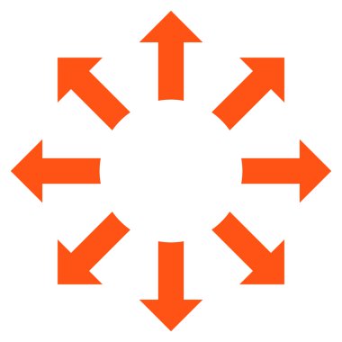 Oklar düz vektör simgesini genişletin