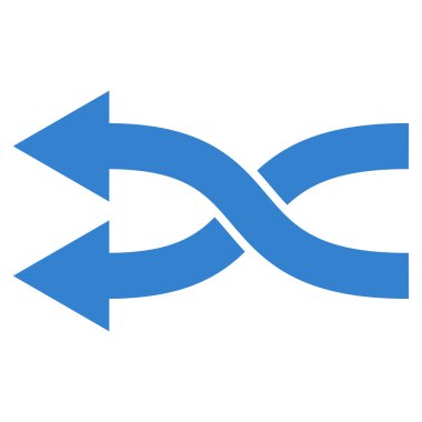 Shuffle oklar sol düz vektör simgesi