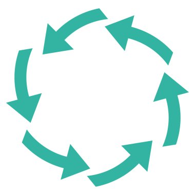 Dolaşım düz vektör simgesi