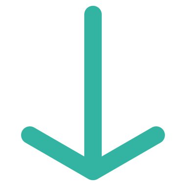 Düz vektör simgesi aşağı ok