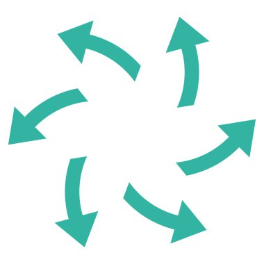 Santrifüj oklar düz vektör simgesi