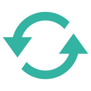 Oklar düz vektör simge Yenile