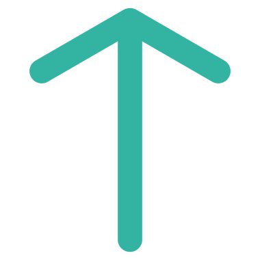 Düz vektör simge yukarı ok