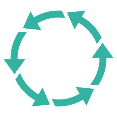 Saatin tersi yönde düz vektör simge döndürmek