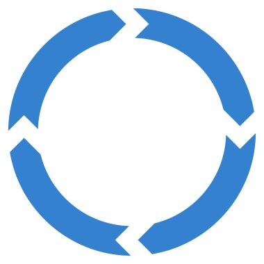 Döndürme düz vektör simgesi