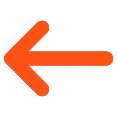 Ok sol düz vektör simgesi