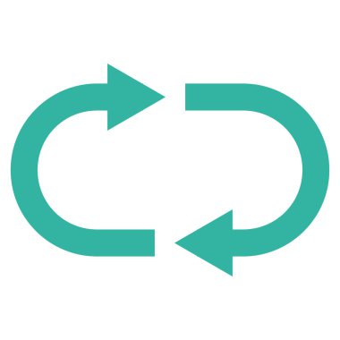 Geri dönüşüm düz vektör simgesi