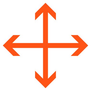 Oklar düz vektör simgesini genişletin