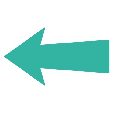 Ok sol düz vektör simgesi