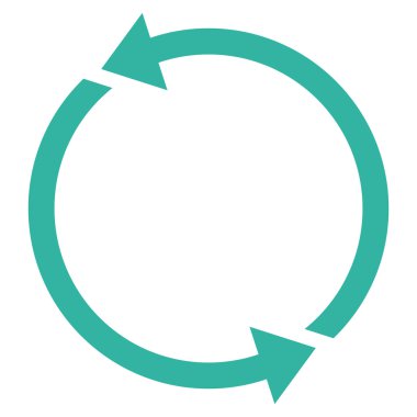 Geri dönüşüm düz vektör simgesi