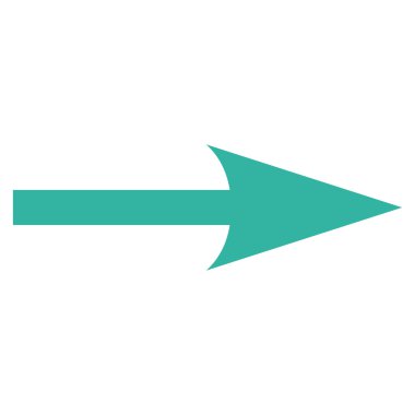 Ok keskin değil düz vektör simgesi