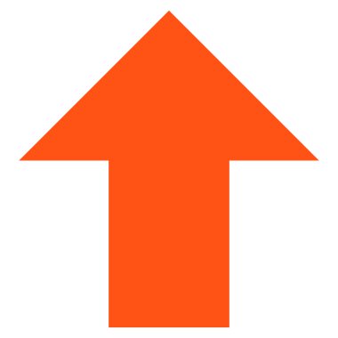 Düz vektör simge yukarı ok