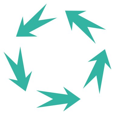 Döndürme düz vektör simgesi