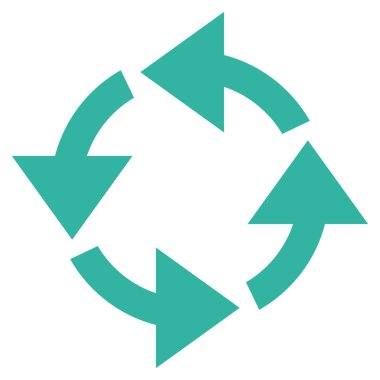 Geri dönüşüm düz vektör simgesi