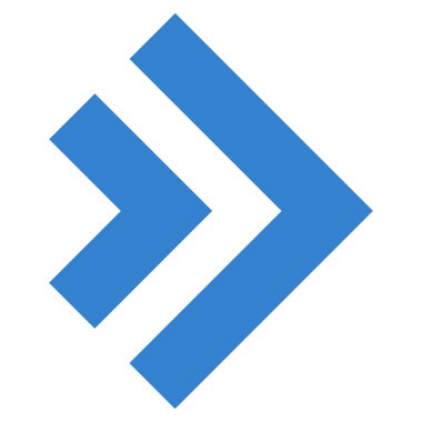 Vardiya doğru düz vektör simgesi