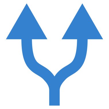 Düz vektör simge yukarı okları bölme