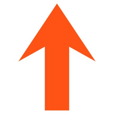 Düz vektör simge yukarı ok