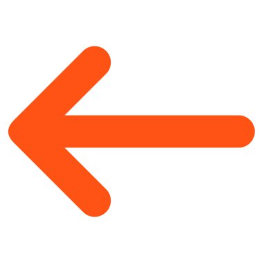 Ok sol düz vektör simgesi