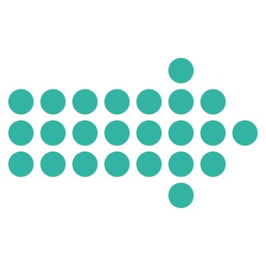 Düz vektör simgesi sağ noktalı ok