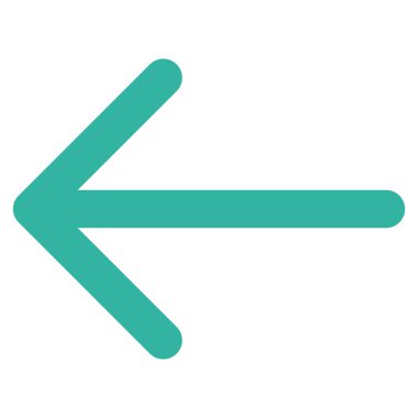 Ok sol düz vektör simgesi