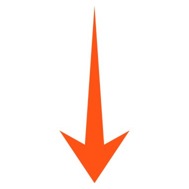 Düz vektör simgesi aşağı ok