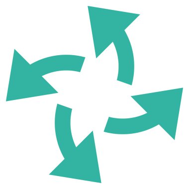 Santrifüj oklar düz vektör simgesi